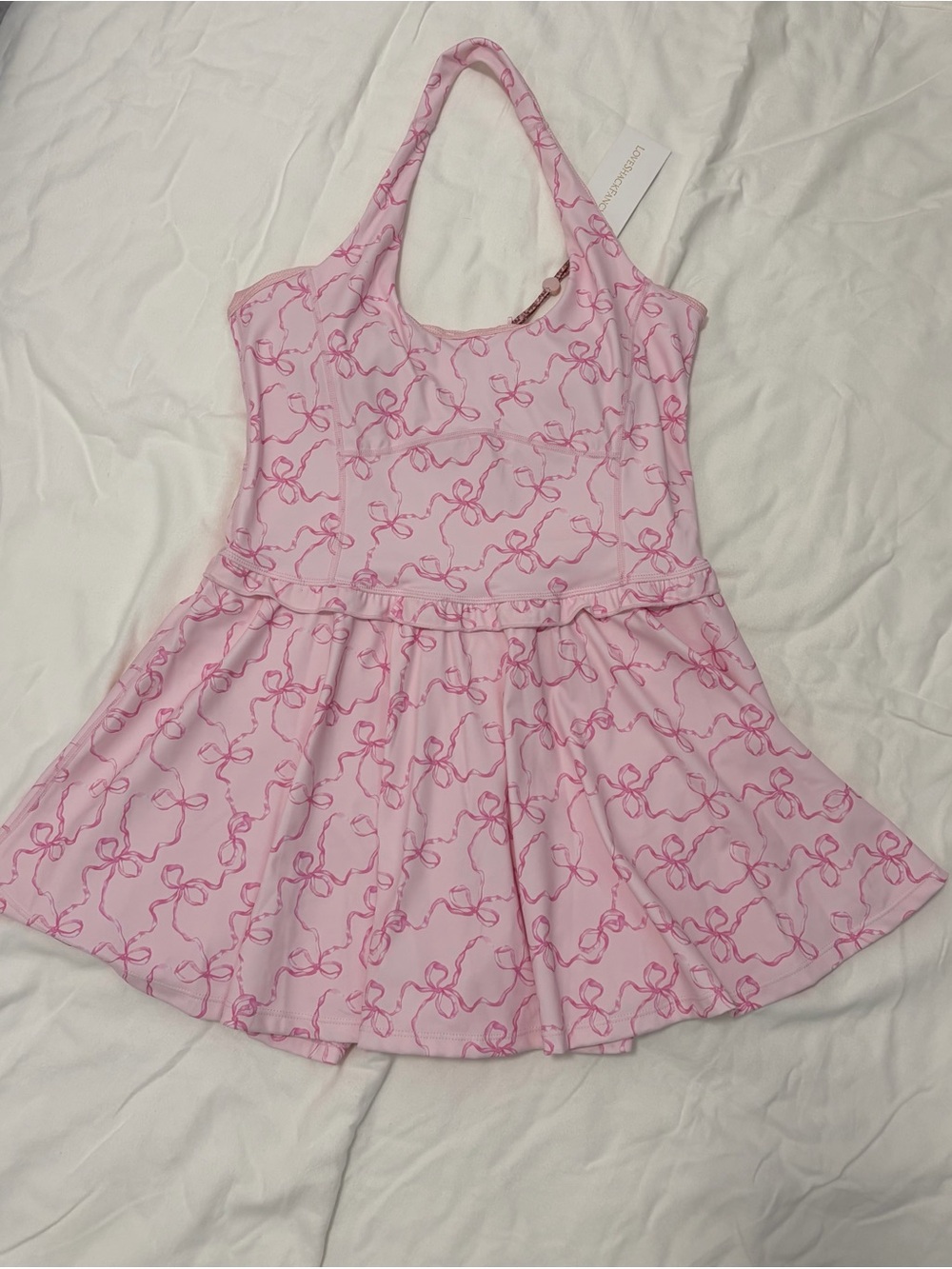 LoveShackFancy Pink bow dress